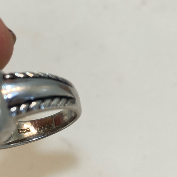 Sterling silver, pearl ring - Picture 5 of 6